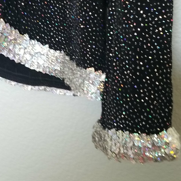 Christmas Bling Evening jacket Poinsettia Accent size large - Picture 3 of 4